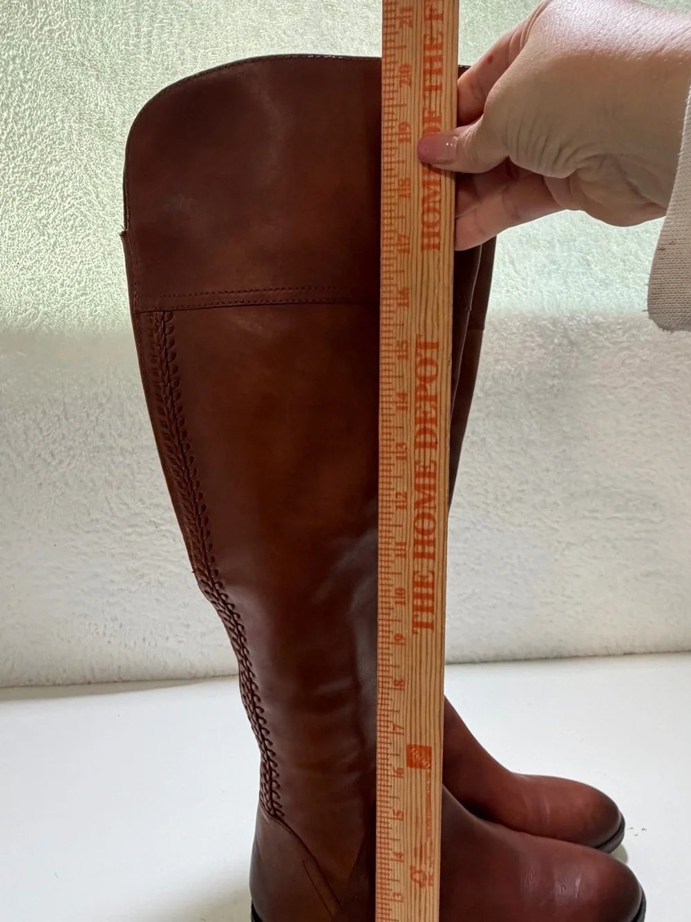 Vince Camuto Bendra Brown Leather Over the Knee Riding Boots Size 6.5